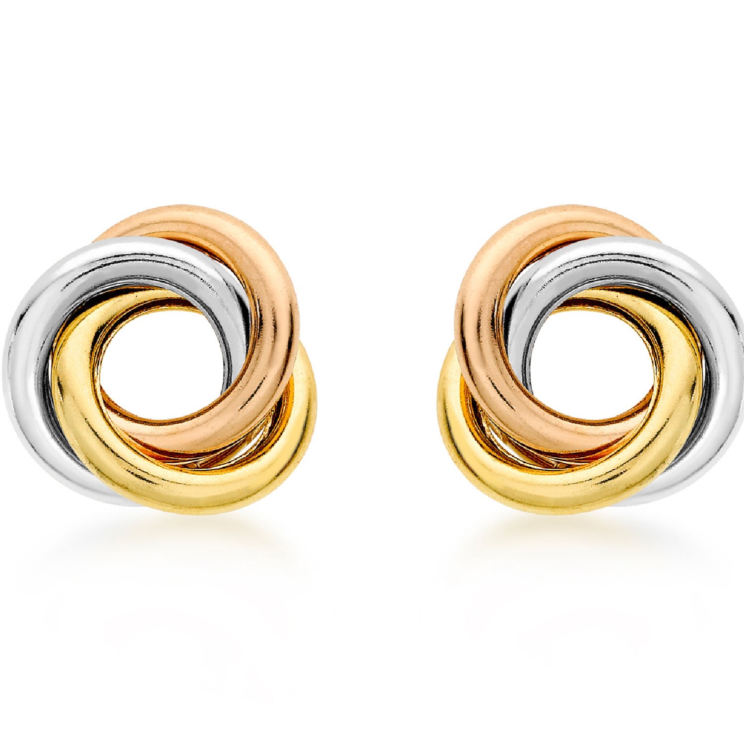 Women's Mixed Gold Russian Ring Stud Earrings Posh Totty Designs