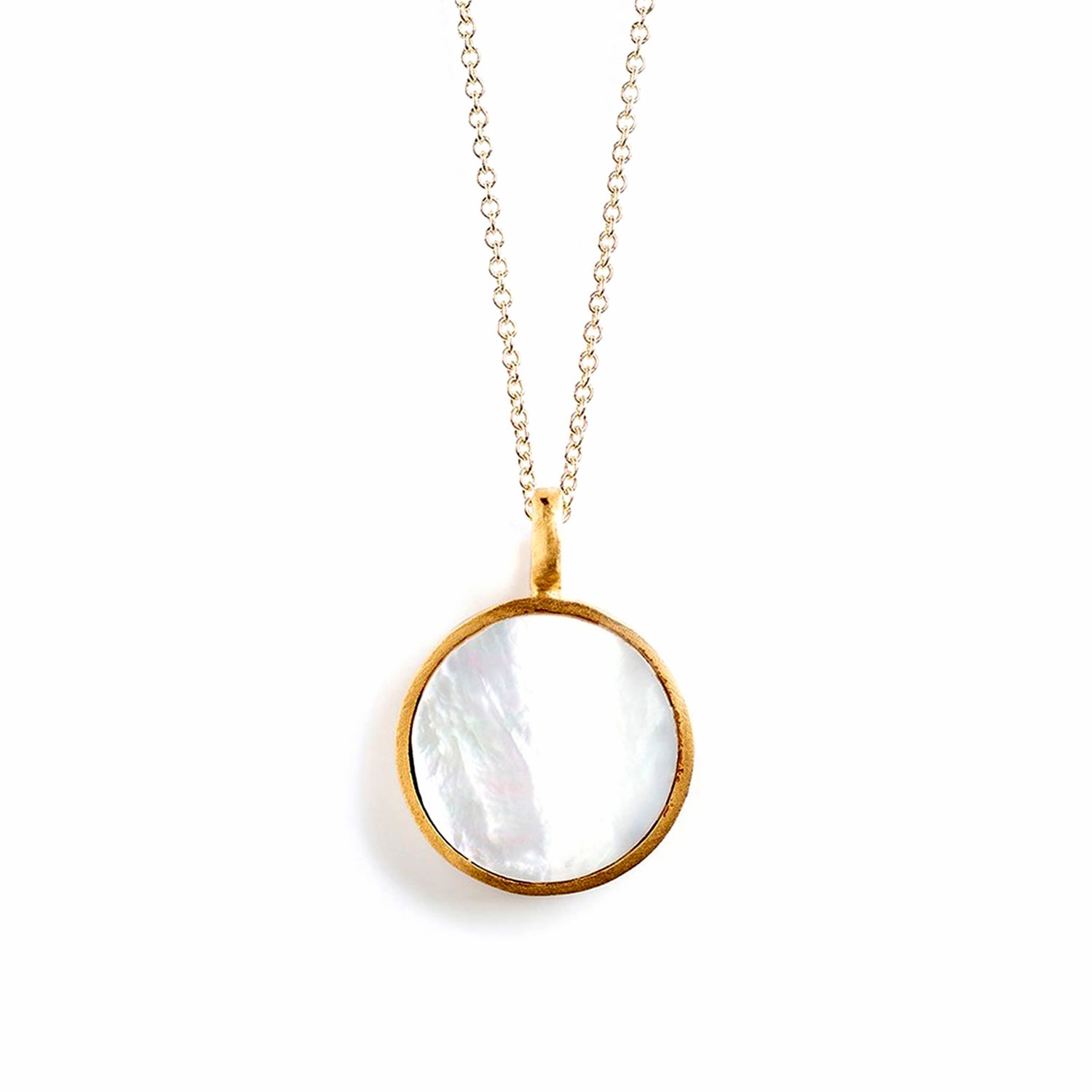 Women's Mother Of Pearl Porthole Necklace Wanderlust Life