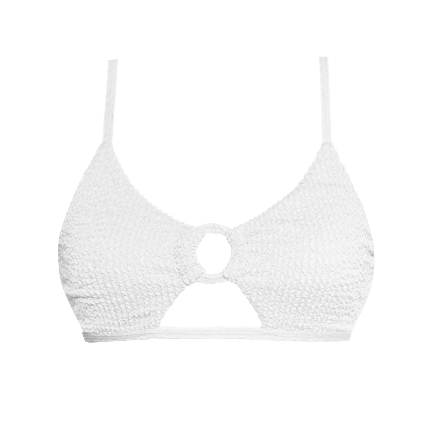 Women's Nazaré Bikini Top - White Small LEONESSA Lingerie