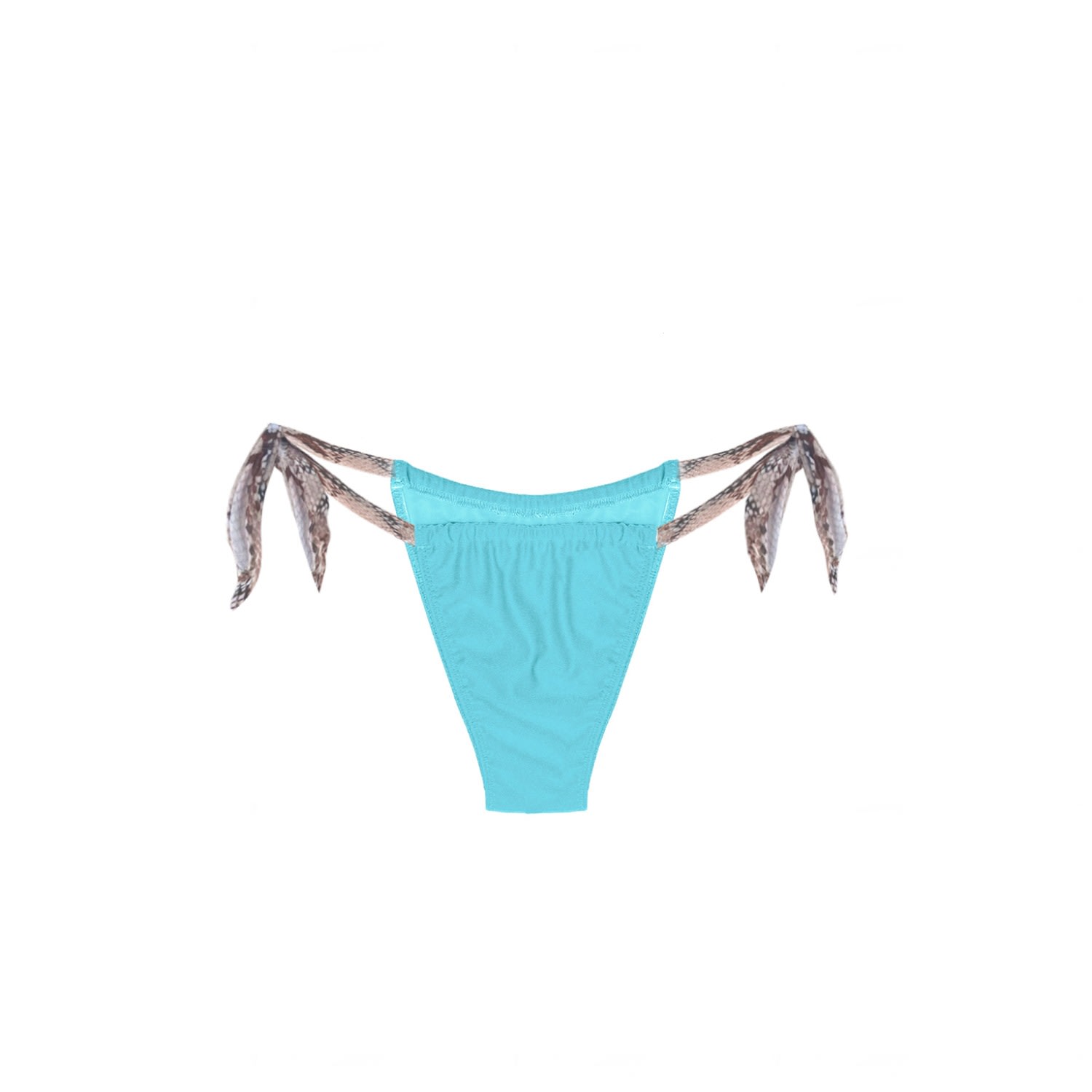 Women's Neutrals / Blue Aqua Blue High Leg Bikini Bottom Chiara Small ELIN RITTER IBIZA