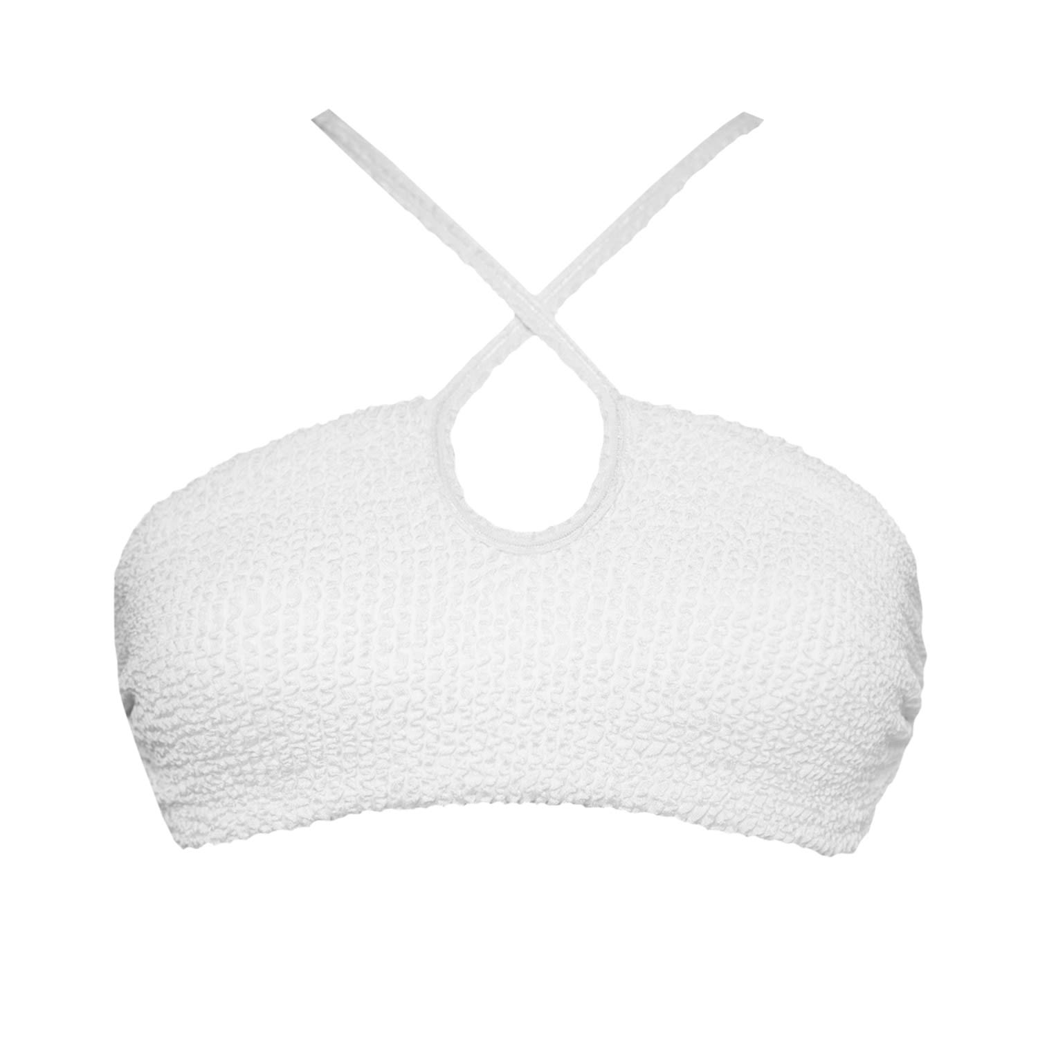 Women's Paros Bikini Top - White Small LEONESSA Lingerie