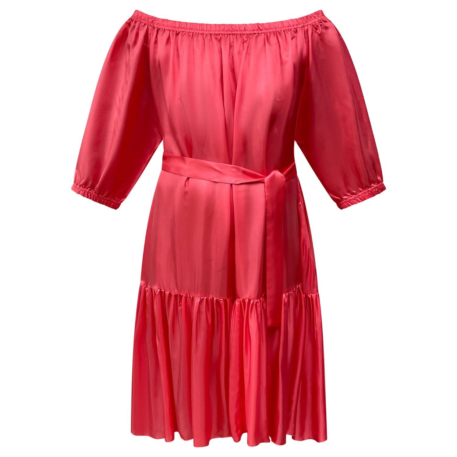 Women's Pink / Purple Ausus - Flamingo Pink Maxi Dress Extra Small Eluroom