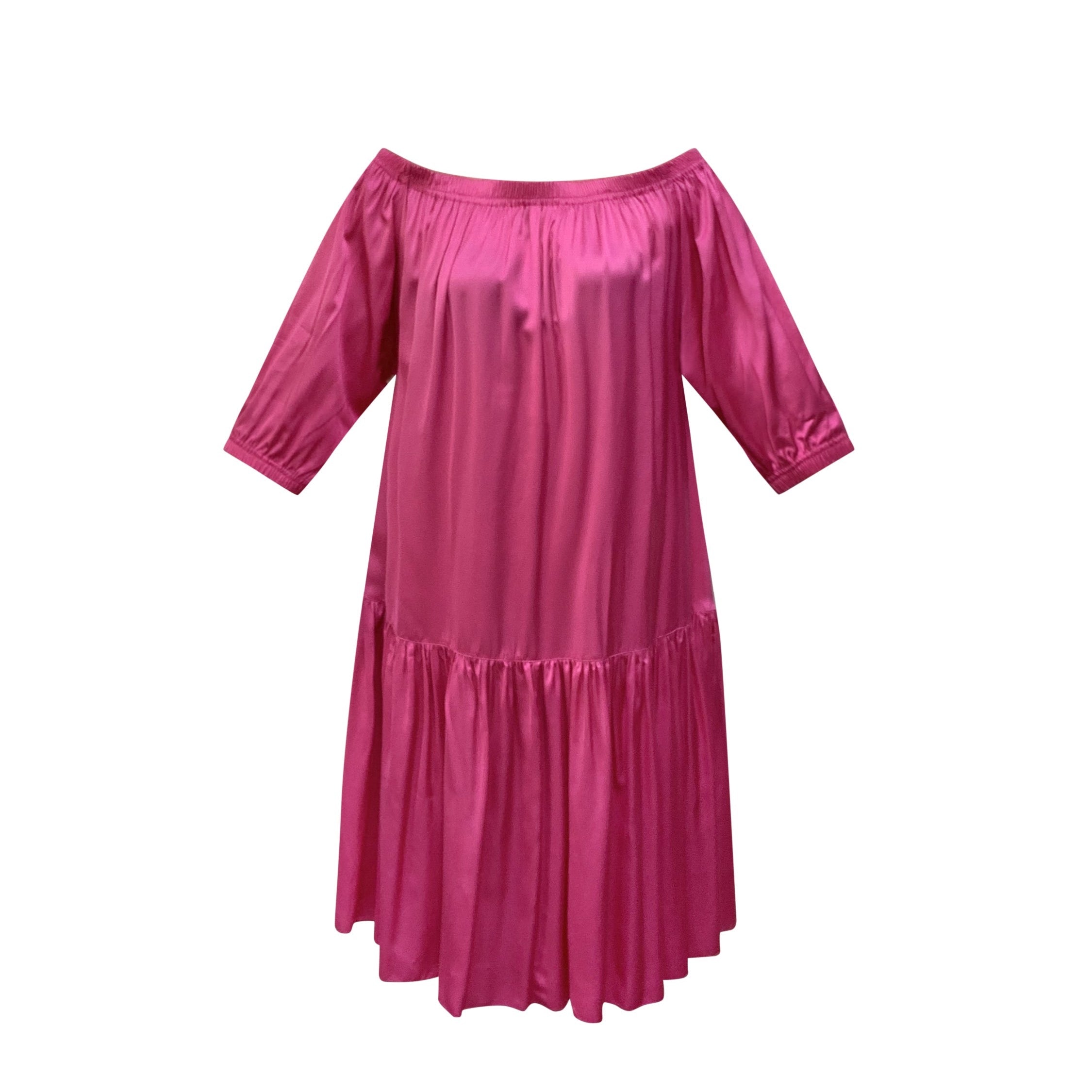 Women's Pink / Purple Ausus - Super Pink Maxi Dress Extra Small Eluroom