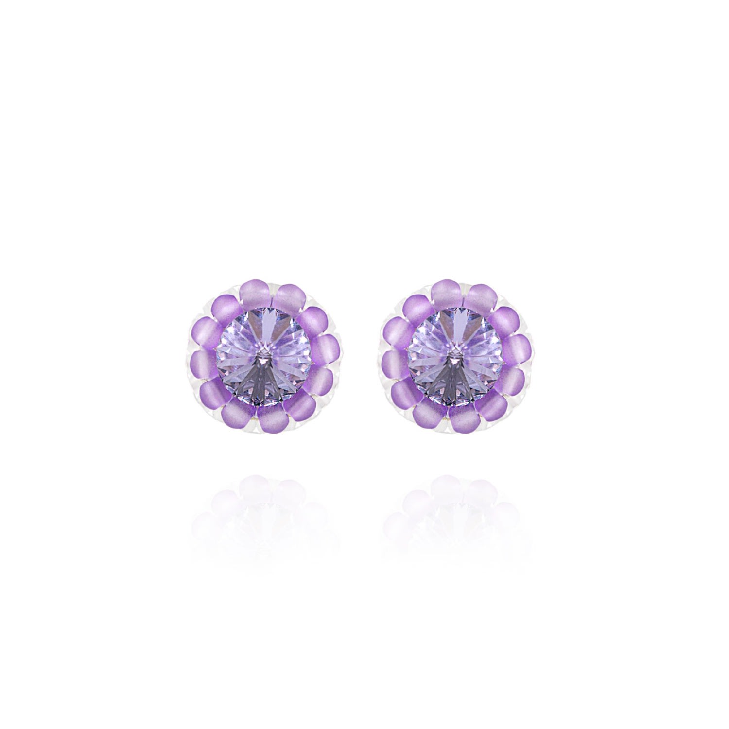Women's Pink / Purple Cleo Earrings In Iris Saule Label