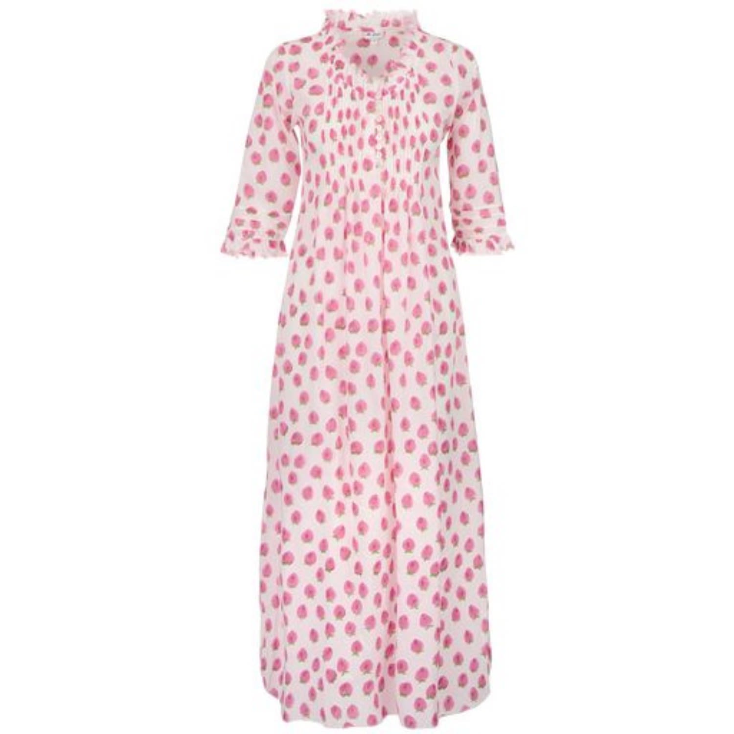 Women's Pink / Purple Cotton Annabel Maxi Dress In Summer Fruit Extra Small At Last...
