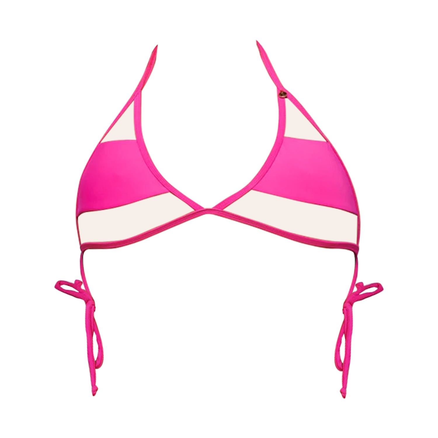 Women's Pink / Purple Ella Mesh Pink Brazilian Bikini Top Extra Small Lybethras