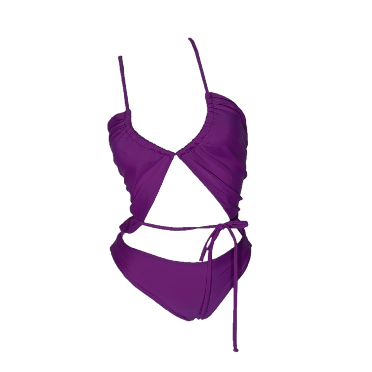 Women's Pink / Purple Francey Monokini One Piece Swimsuit - Purple Medium Brasini Swimwear