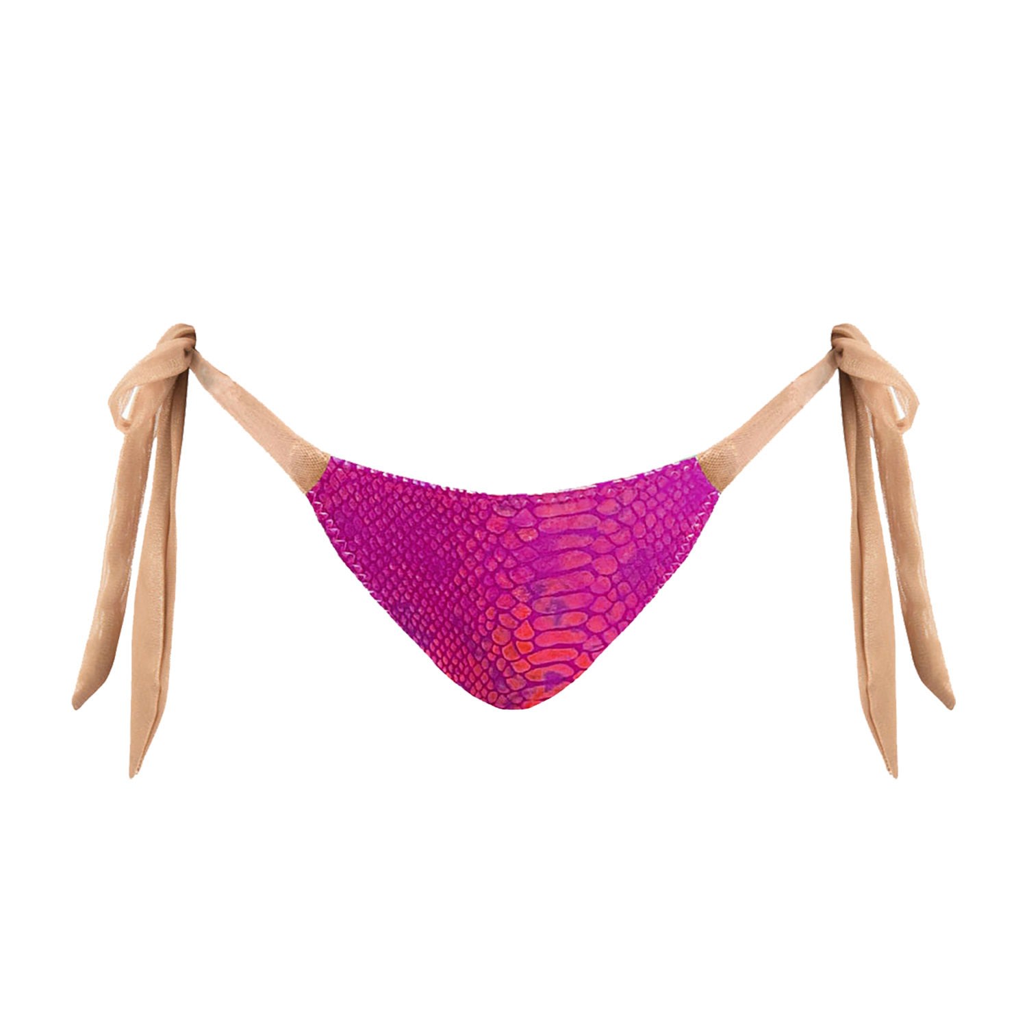 Women's Pink / Purple Fuchsia Magenta Metallic Bikini Bottom Leah Bougainvillea - Pink Small ELIN RITTER IBIZA