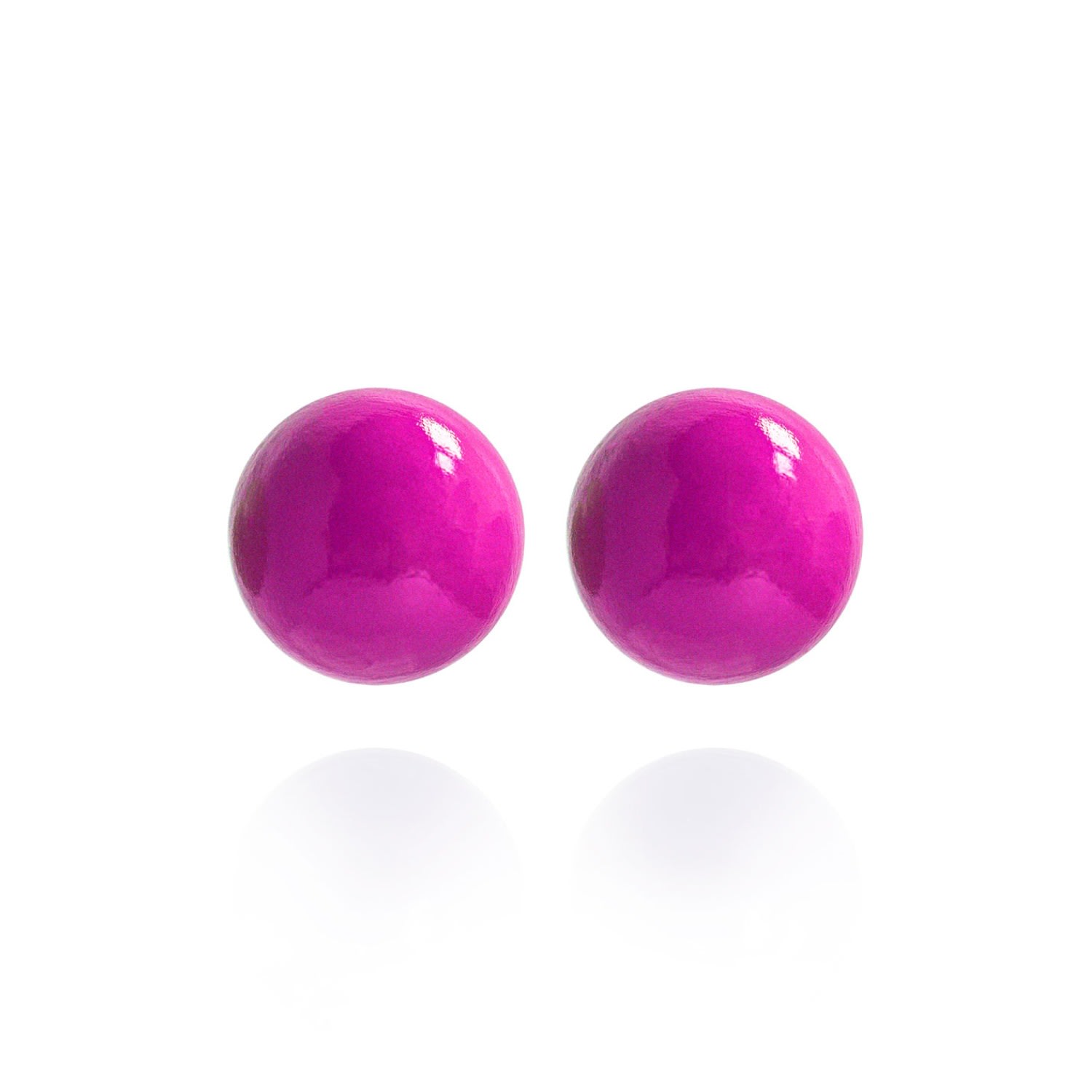 Women's Pink / Purple Gaia Earrings In Magenta Gumdrop Saule Label