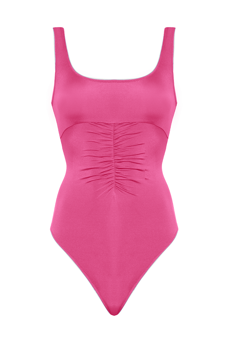 Women's Pink / Purple Leona Sports Fit Swimsuit Extra Small Movom