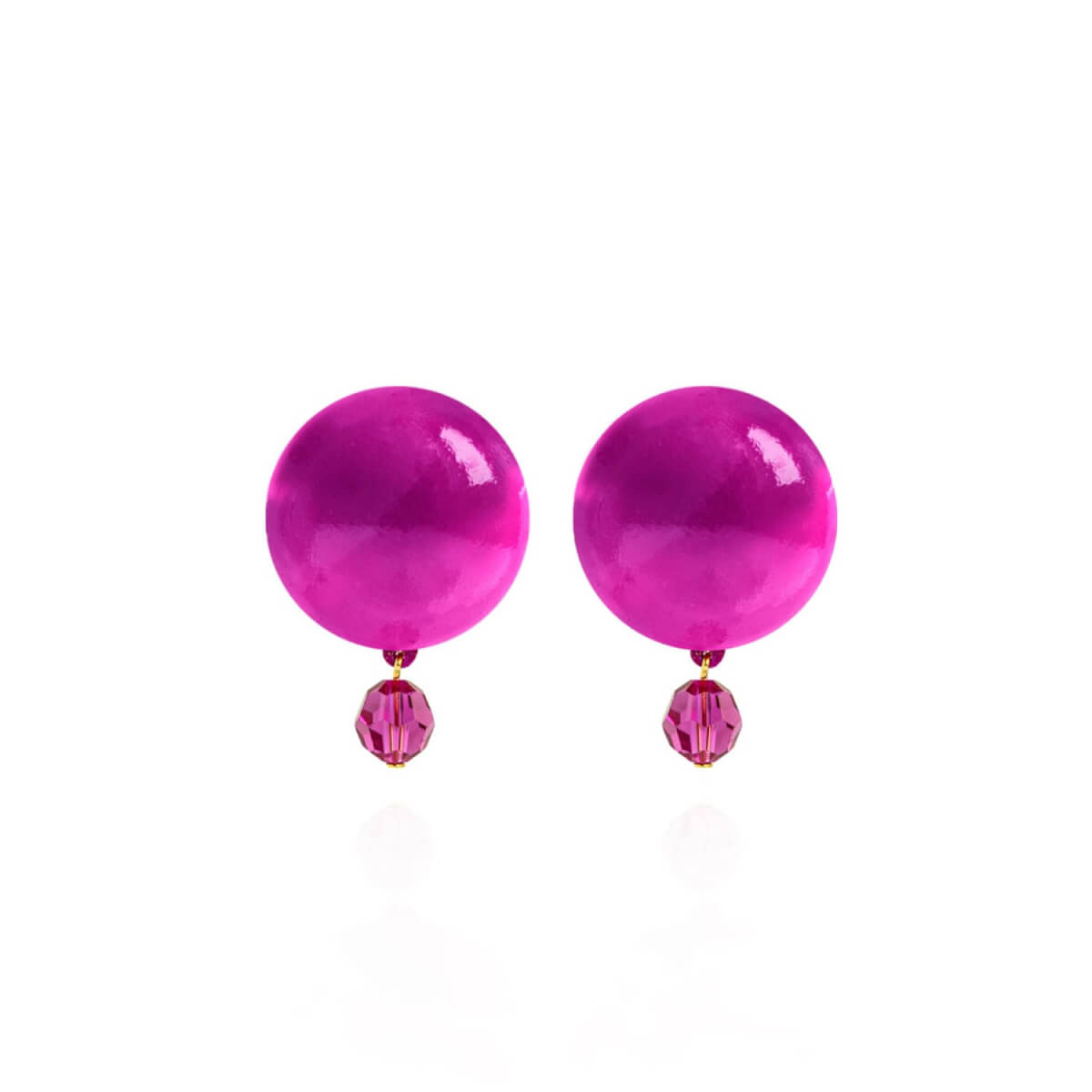 Women's Pink / Purple Luna Petite Earrings In Cosmic Pink Saule Label