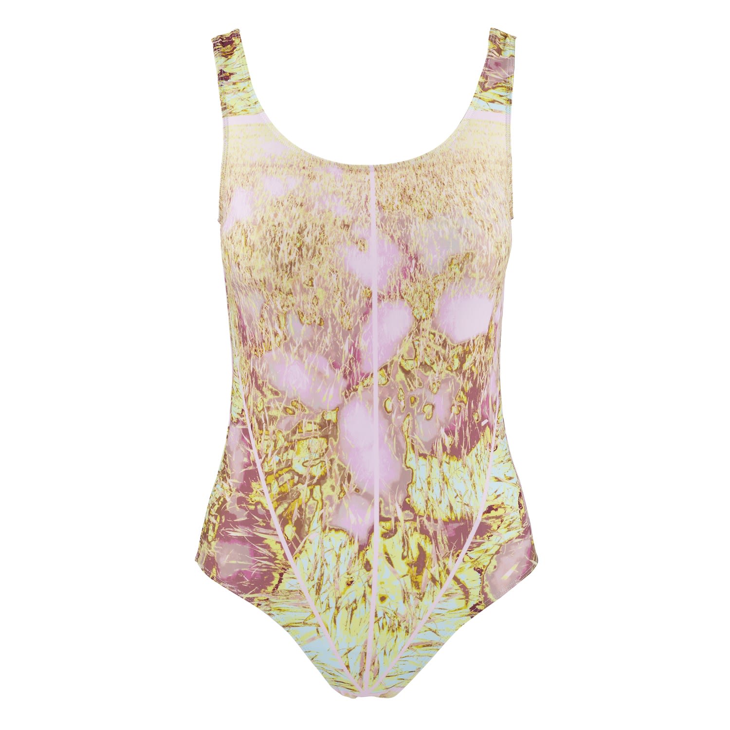 Women's Pink / Purple Swimsuit In Spring Impression Print Extra Small COCOOVE
