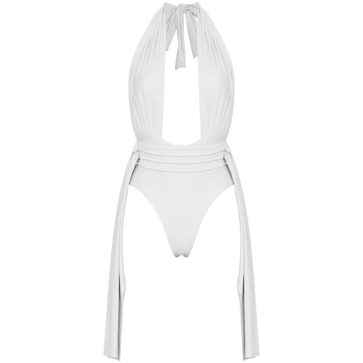 Women's Plonger One-Piece Swimsuit In White Extra Small ANTONINIAS