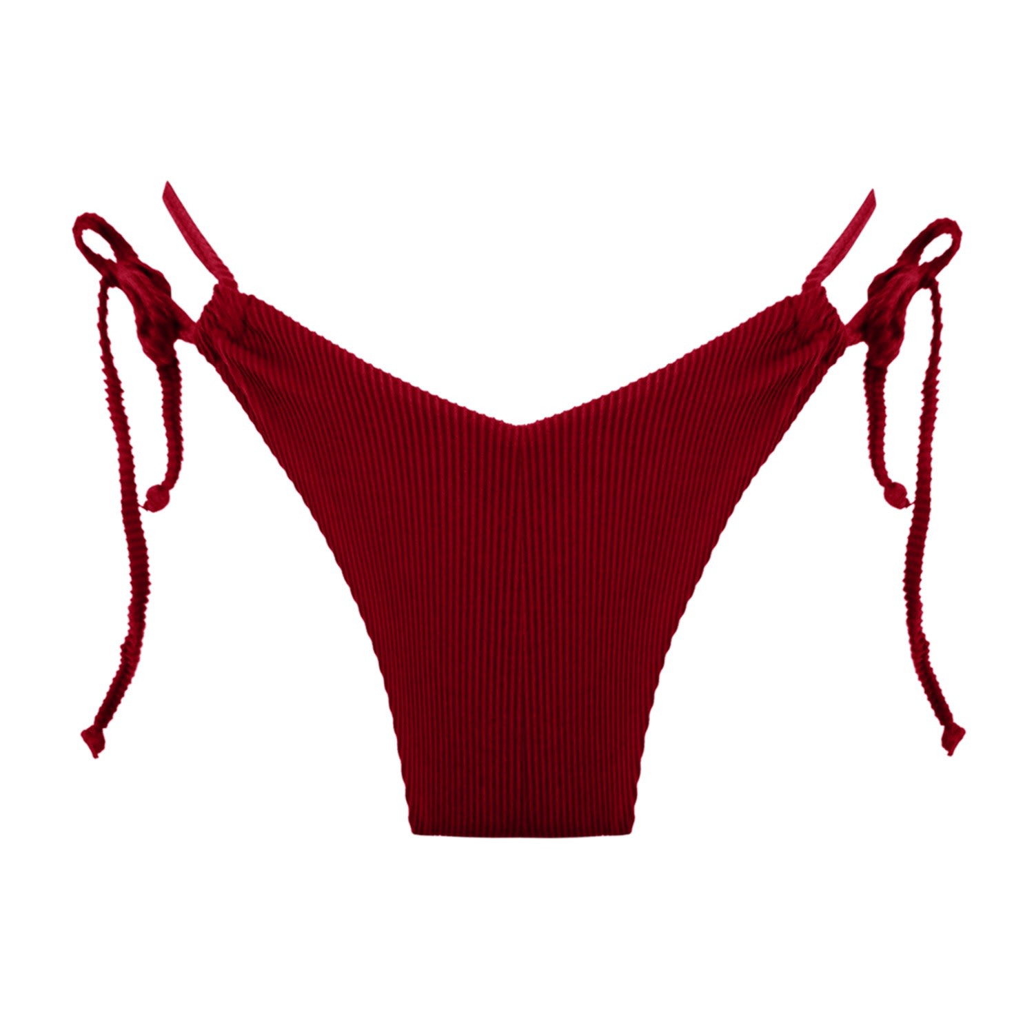 Women's Portofino Strappy Bikini Bottom - Red Small LEONESSA Lingerie