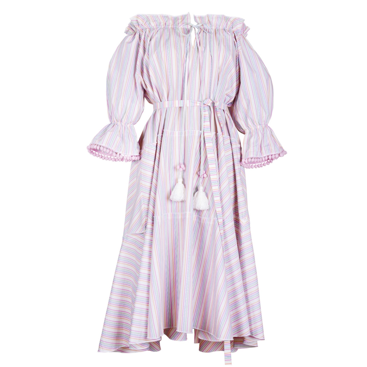 Women's Pyjama Baby Doll Dress Candy Multi Stripes Small Lisa The Label