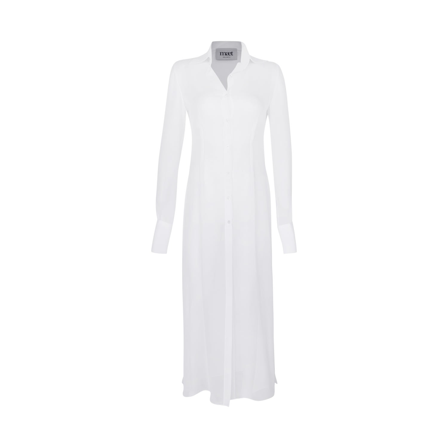 Women's Reese Long Shirt Kaftan - White Extra Small MAET