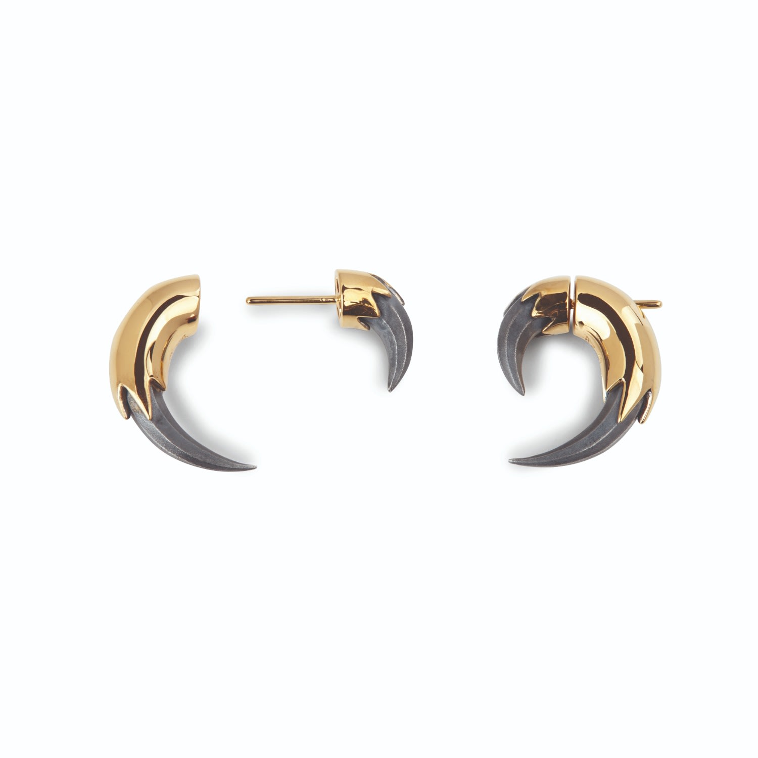 Women's Small Vampire Claw Earrings Gold Kasun
