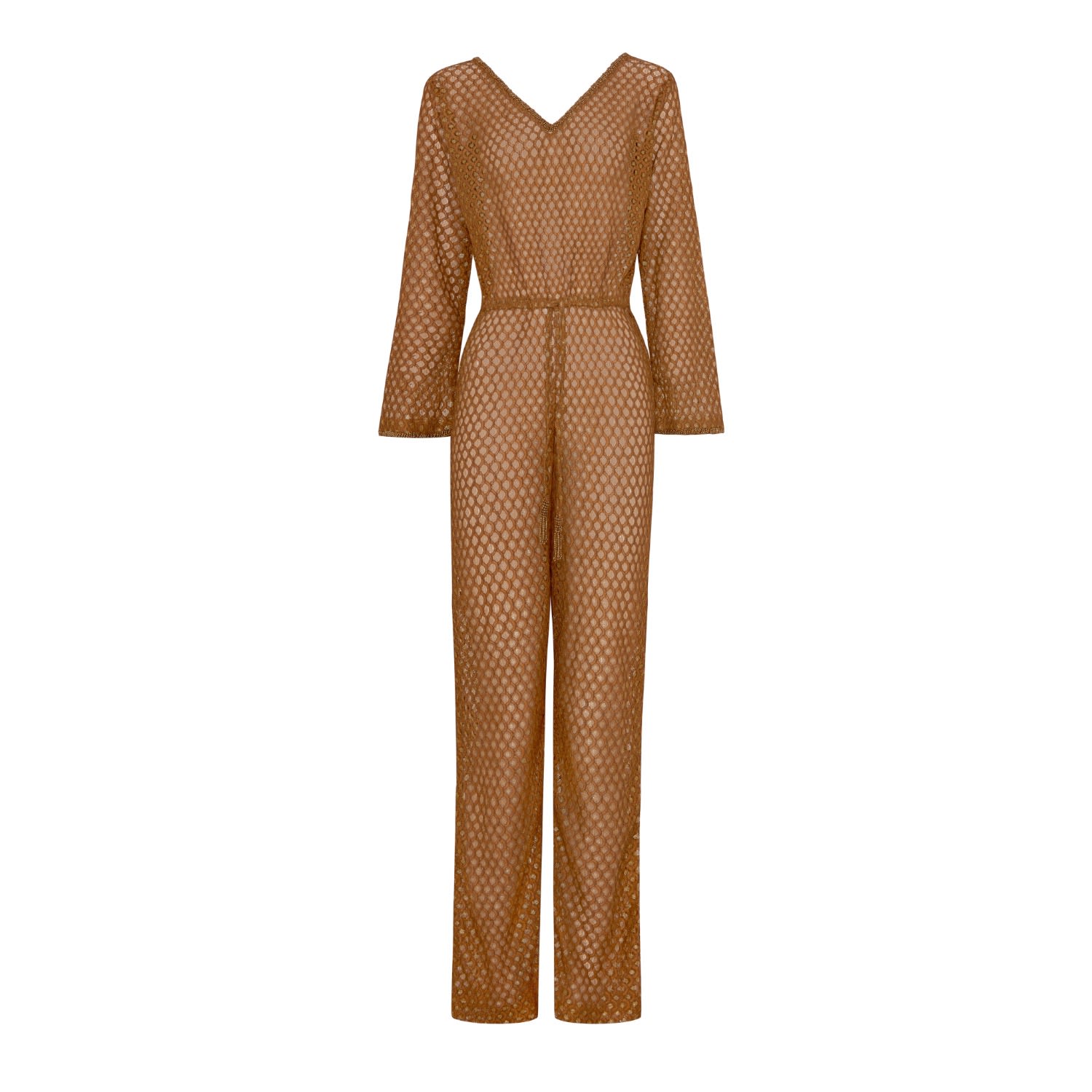 Women's The Sahara Jumpsuit - Gold One Size House of Dharma