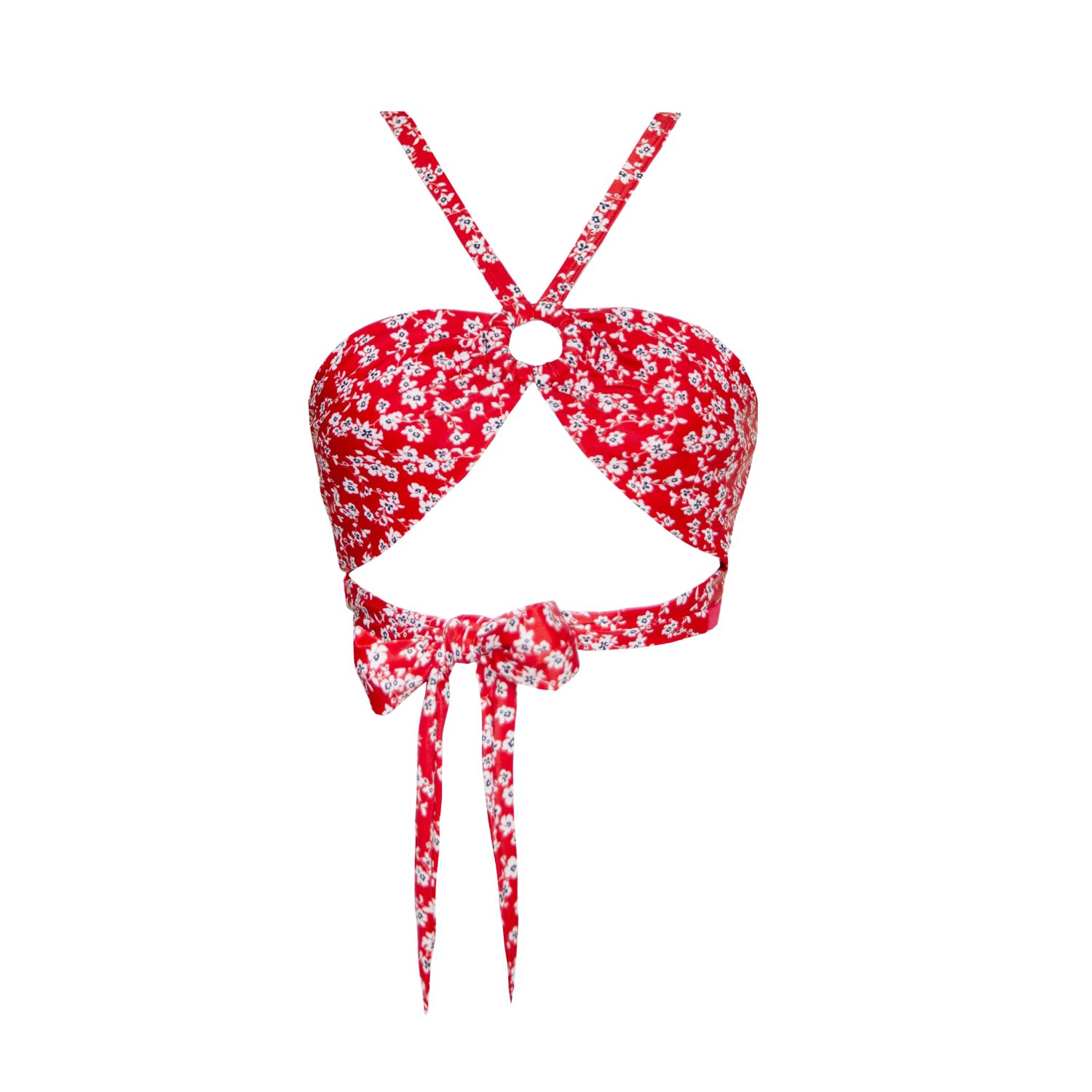 Women's Waikiki Wrap Bikini Top - Red Small LEONESSA Lingerie