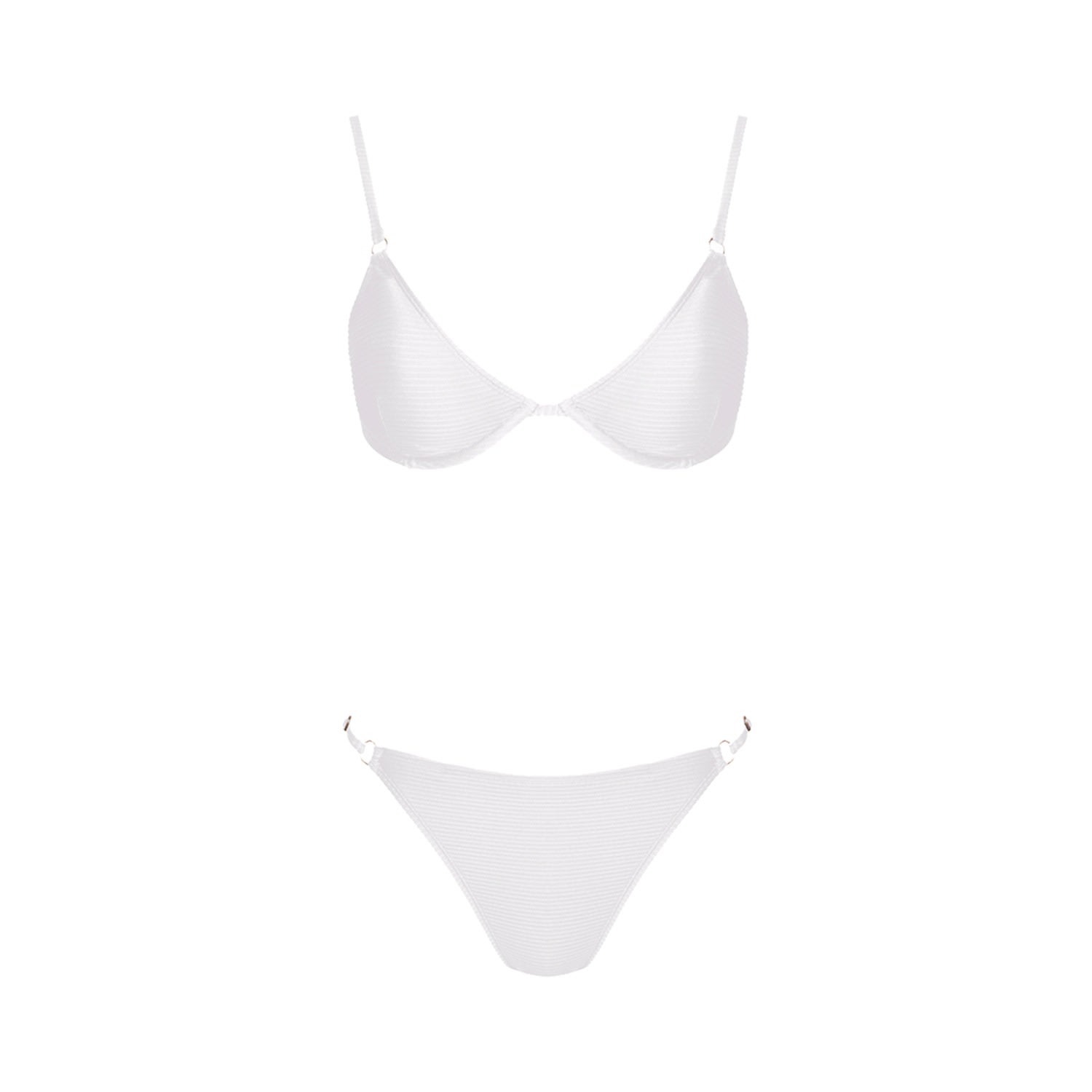 Women's White Cupid Underwire String Bikini Extra Small Movom