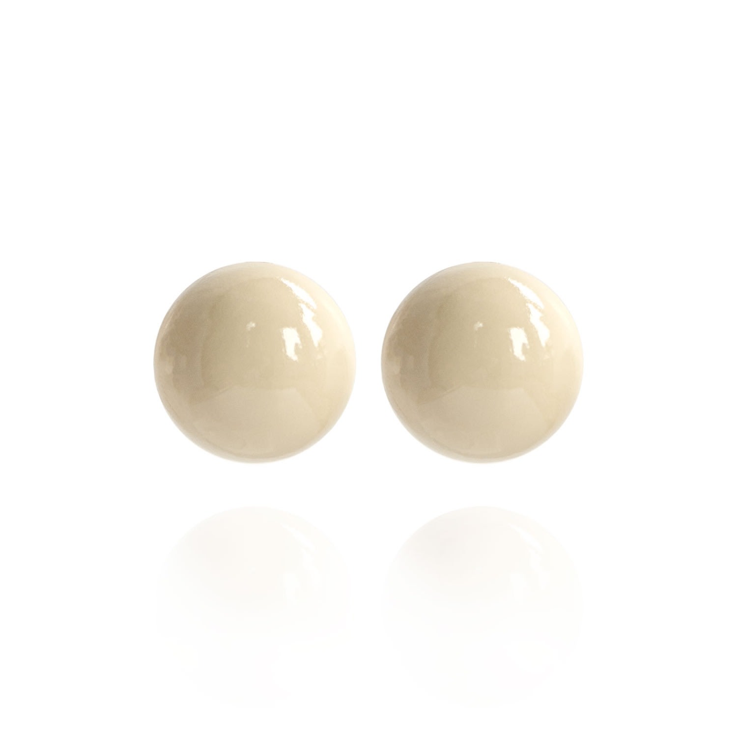 Women's White Gaia Earrings In Full Moon Saule Label