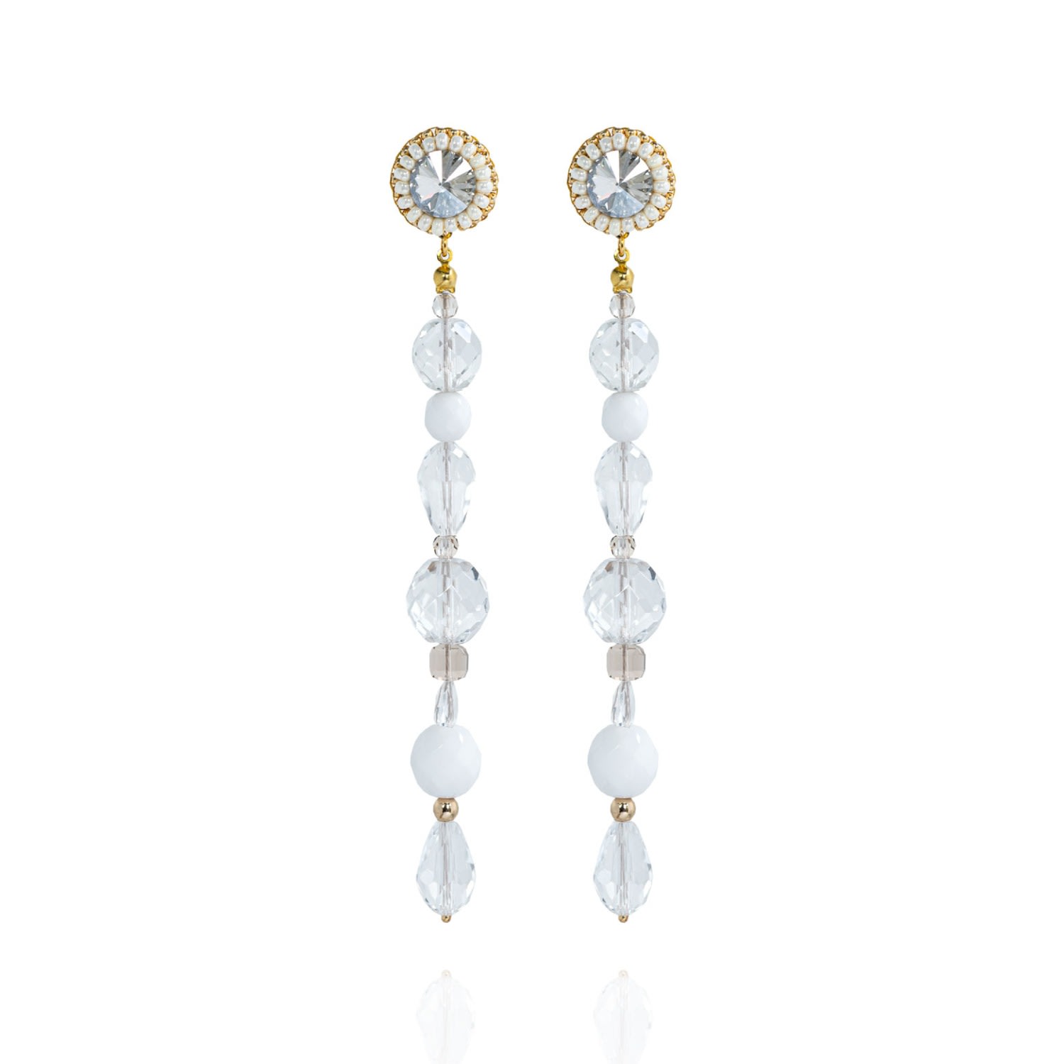 Women's White Giulia Earrings In Bright Icicle Saule Label