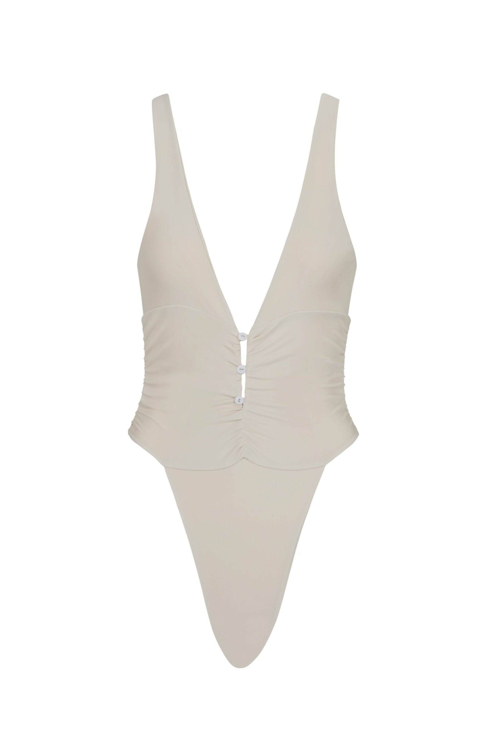 Women's White Kara Cream Swimsuit Small SAGESWM