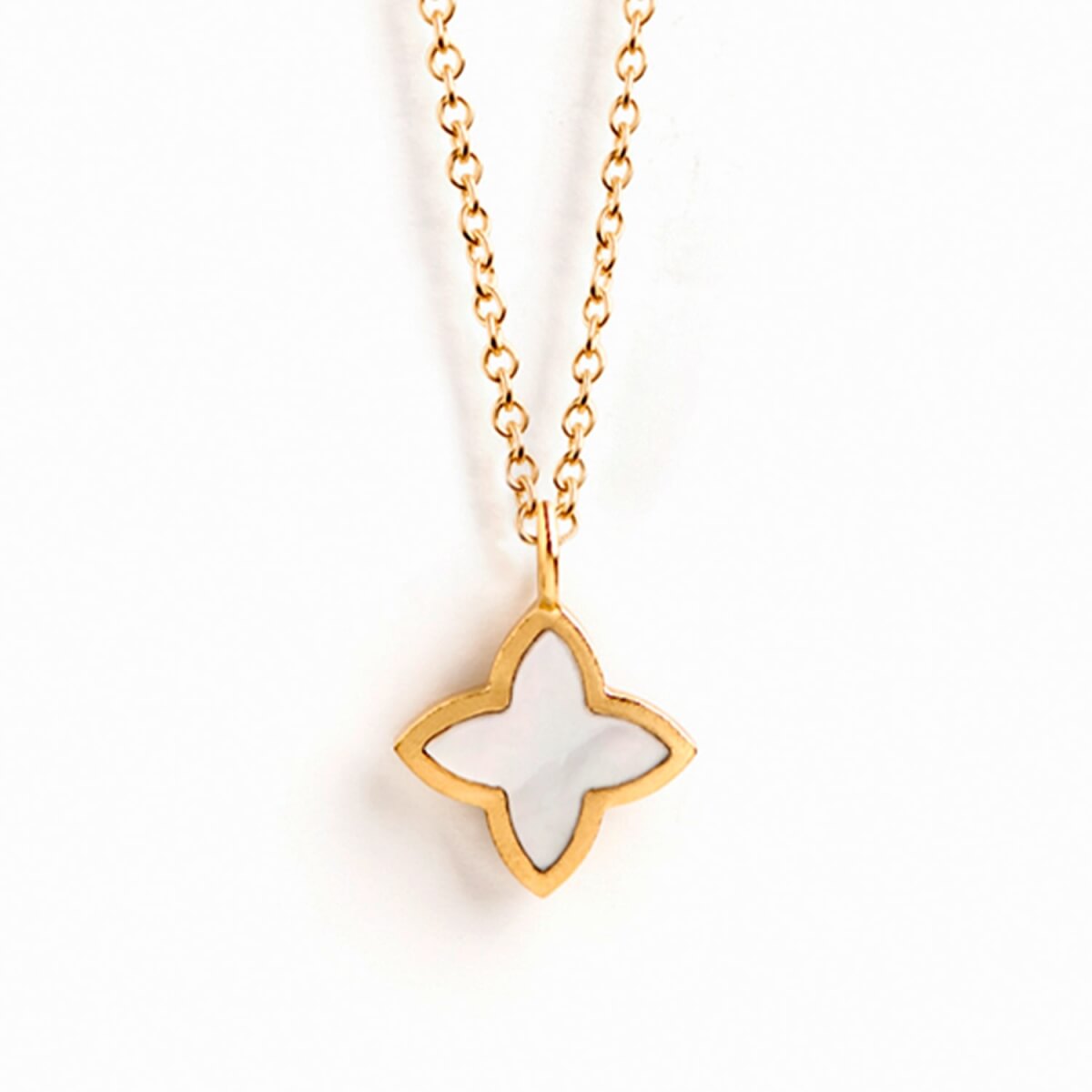 Women's White Mother Of Pearl Compass Star Necklace Wanderlust Life