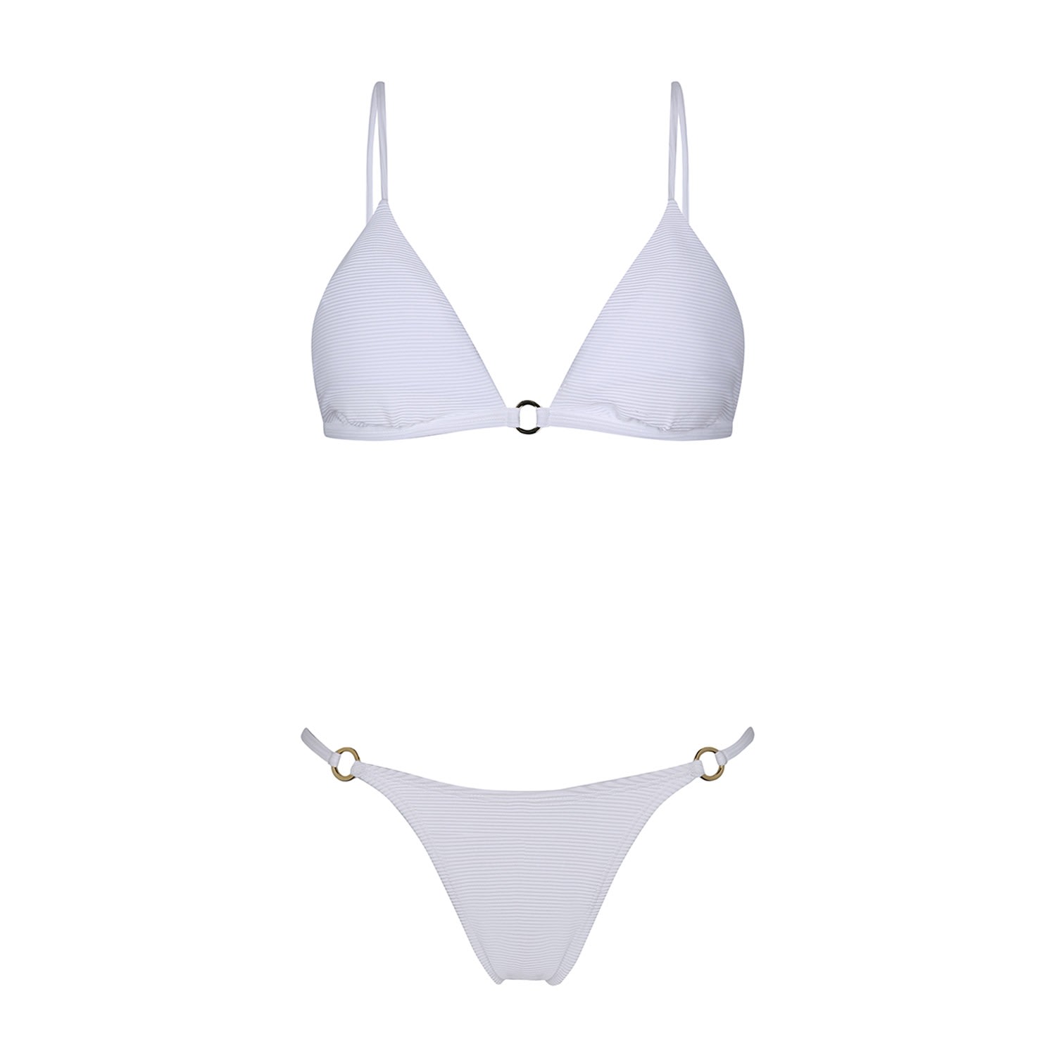 Women's White Triangle Bikini Paradiso Bianco Small Aguaclara