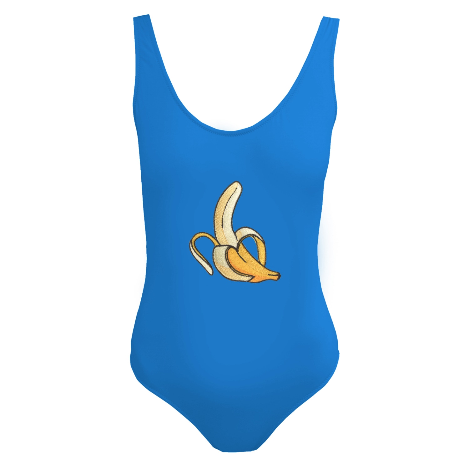 Women's Yellow / Orange / Blue Banana One-Piece Swimsuit Small My Pair of Jeans