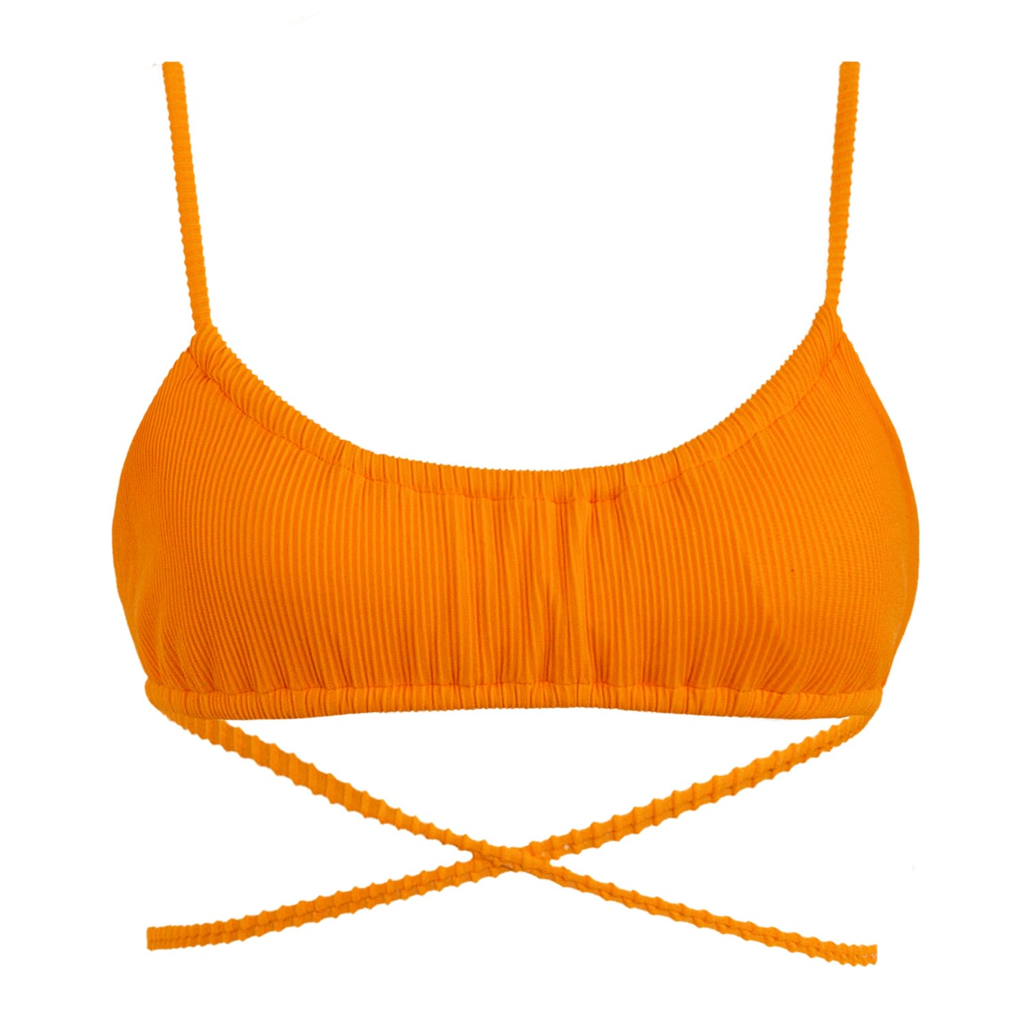 Women's Yellow / Orange Capri Bralette Bikini Top - Yellow & Orange Small LEONESSA Lingerie
