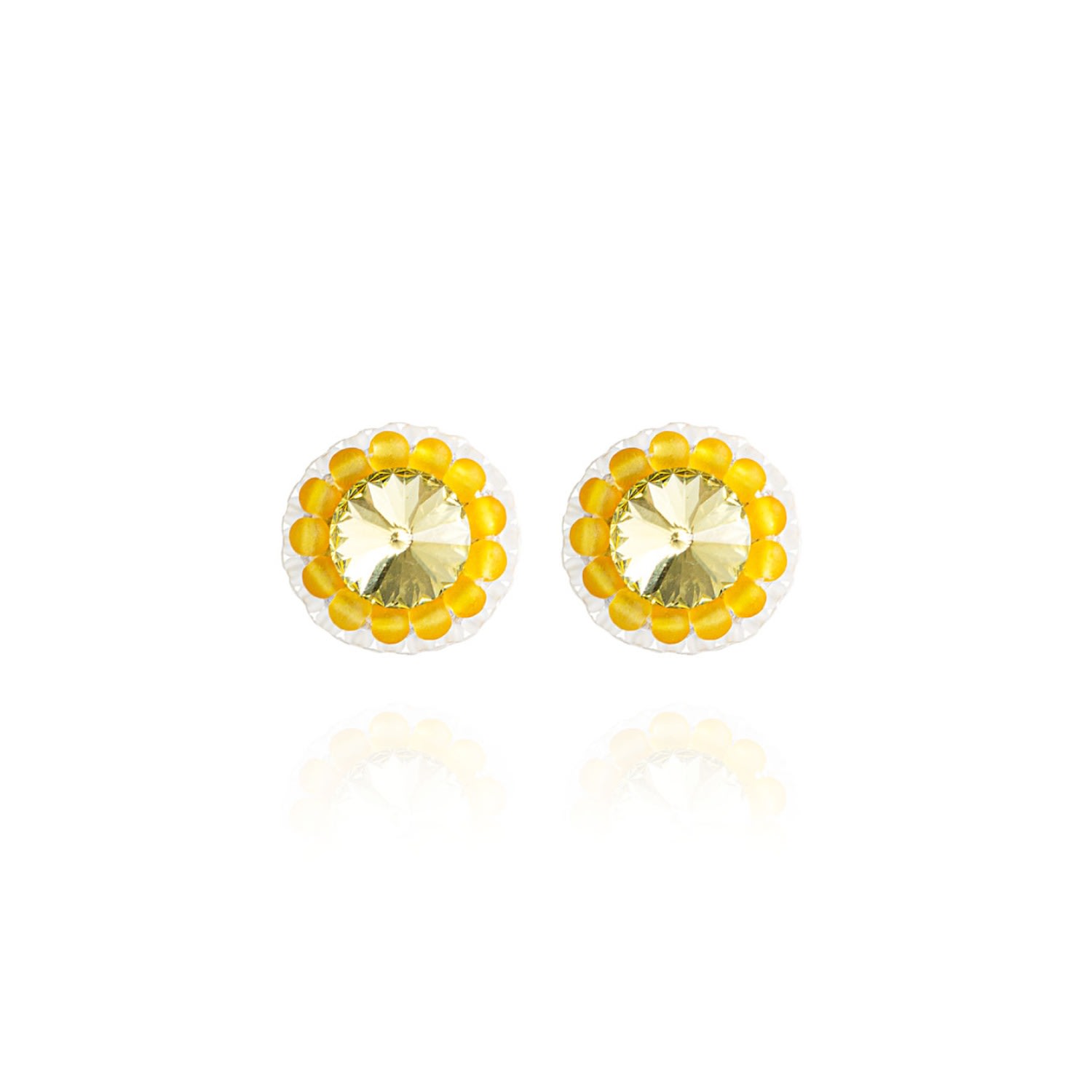 Women's Yellow / Orange Cleo Earrings In Sunshine Saule Label