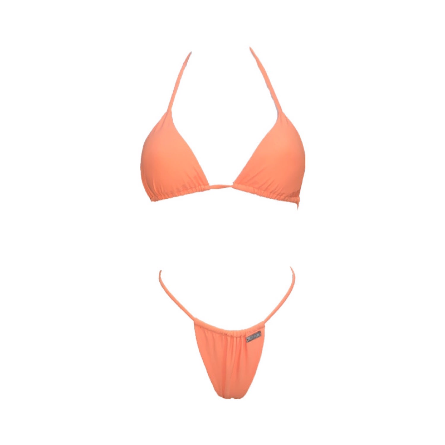 Women's Yellow / Orange Isle Orange Two Piece Tanning Bikini Set Small Season Swim