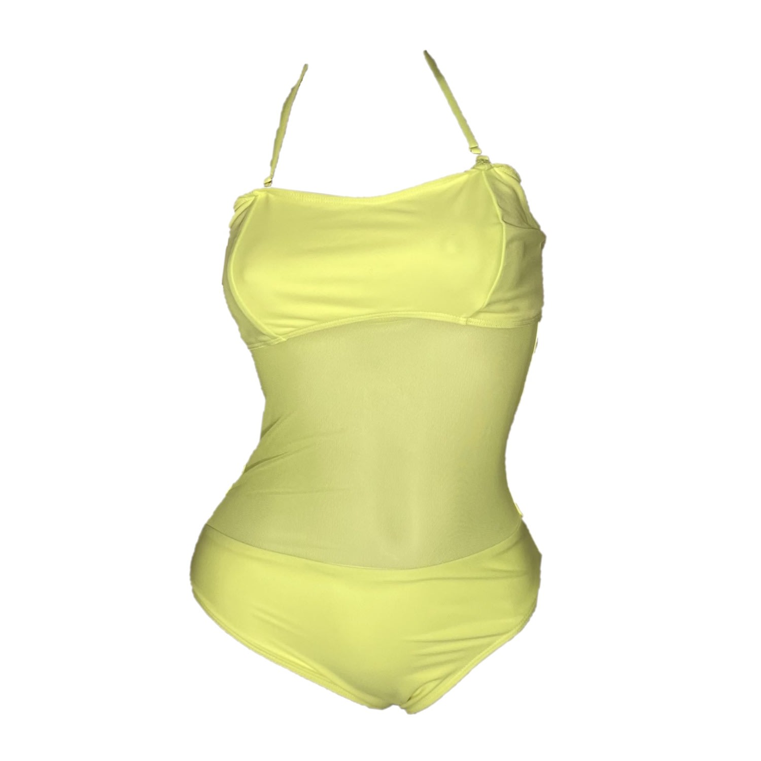 Women's Yellow / Orange Leme Mesh One Piece Swimsuit - Neon Yellow Small Brasini Swimwear