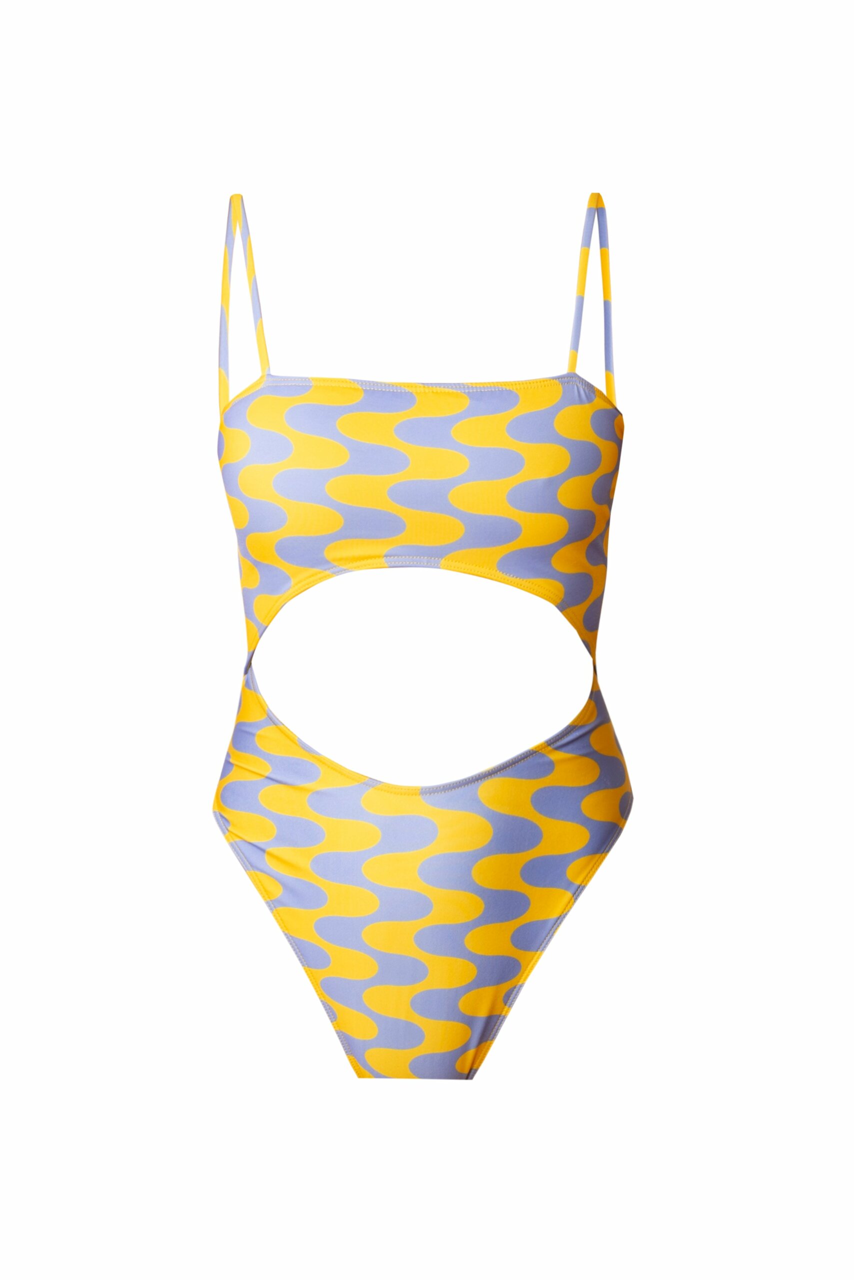 Women's Yellow / Orange "Mystery Of Love" Swimsuit Extra Small FENSI