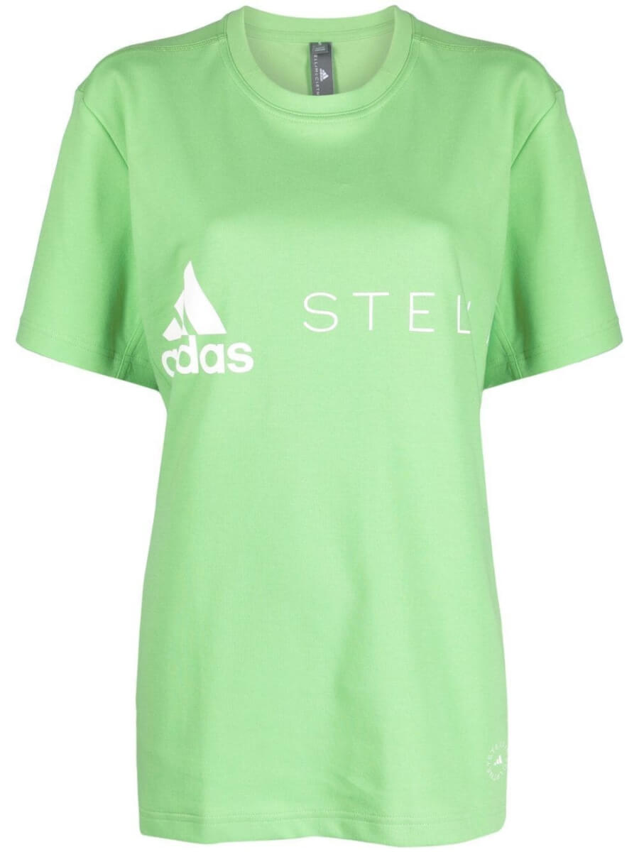 adidas by Stella McCartney logo-print T-shirt - Green