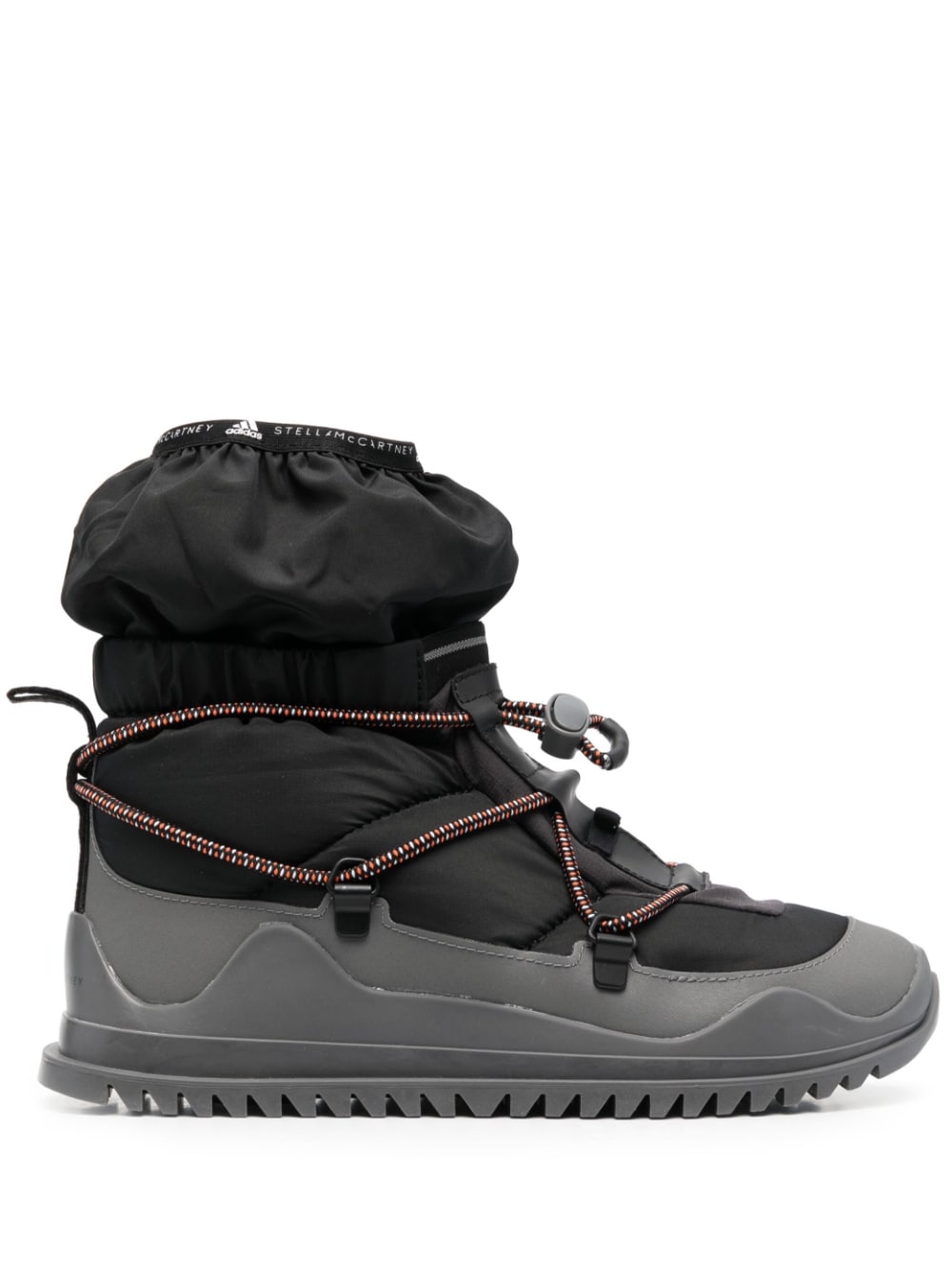 adidas by Stella McCartney logo-print drawstring boots - Black