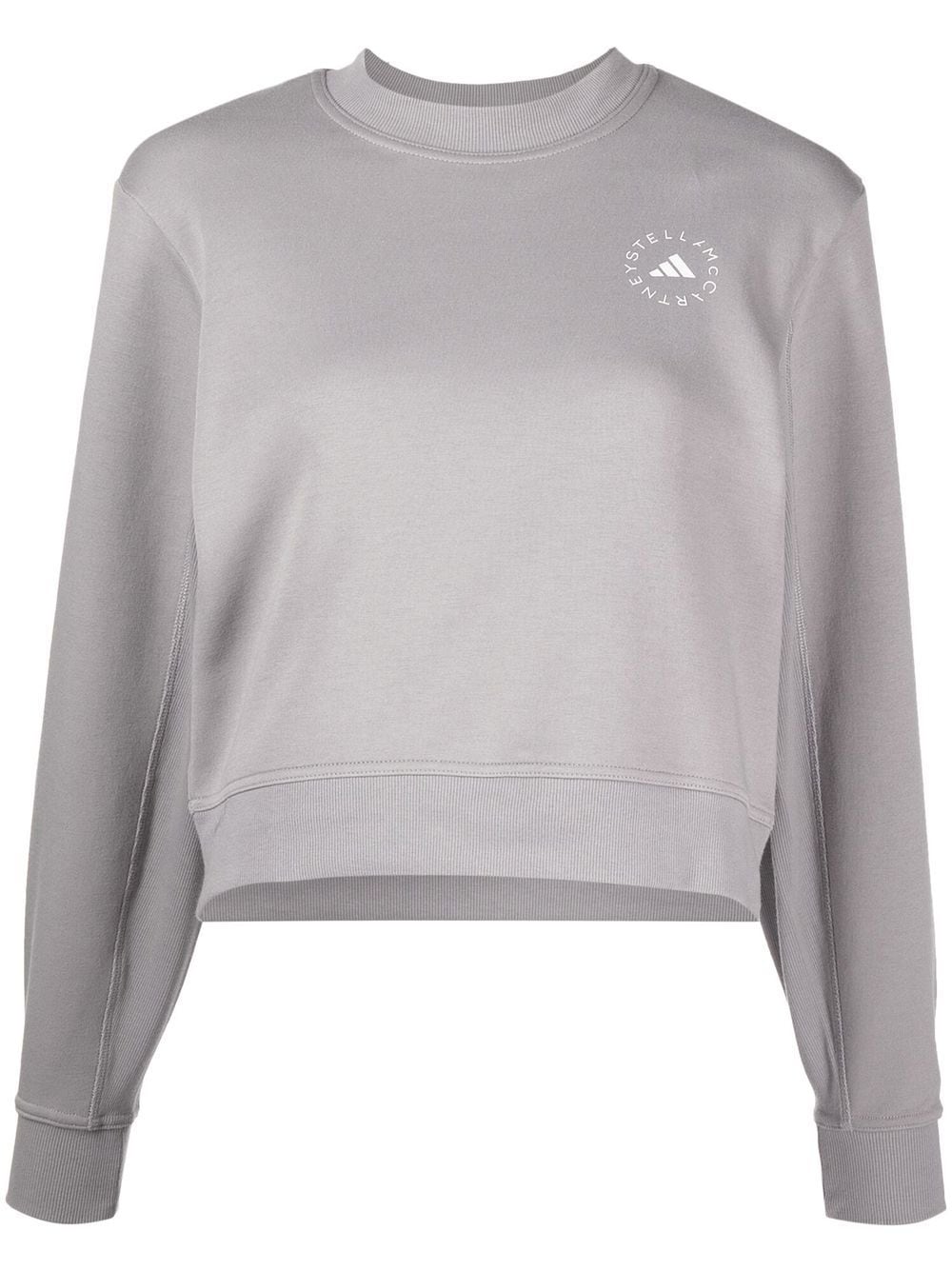 adidas by Stella McCartney logo-print longsleeved sweatshirt - Grey