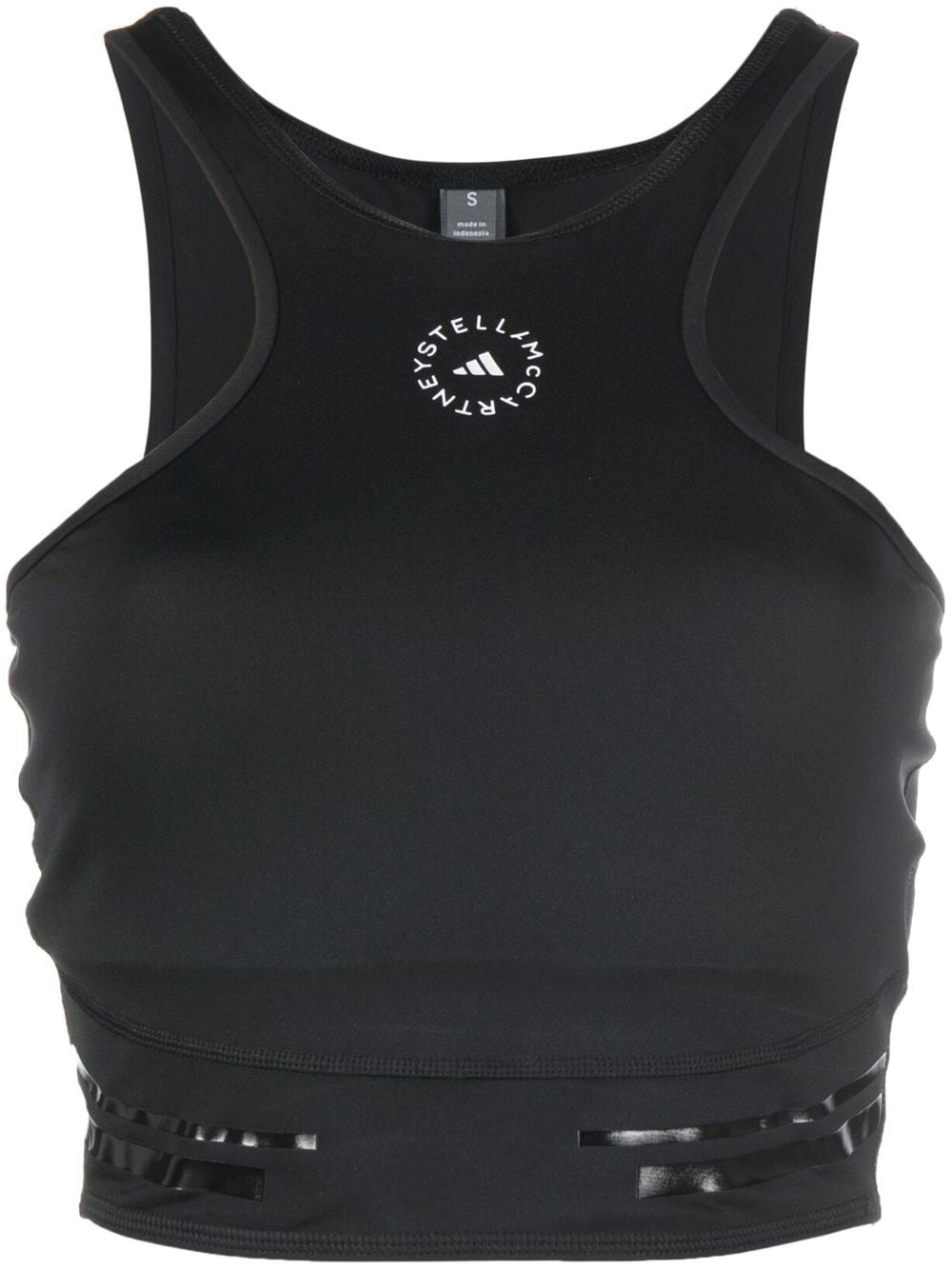 adidas by Stella McCartney logo-print performance tank top - Black