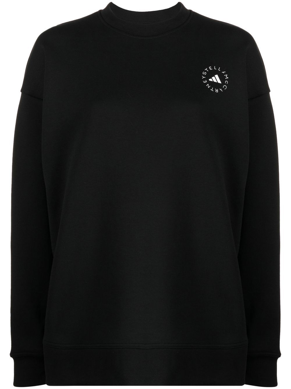 adidas by Stella McCartney logo-print sweatshirt - Black