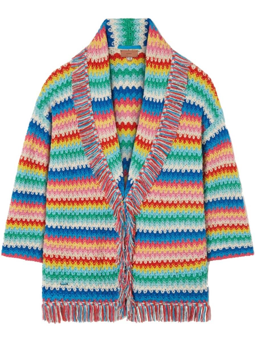 Alanui Over The Rainbow knit cardigan - Multicolour