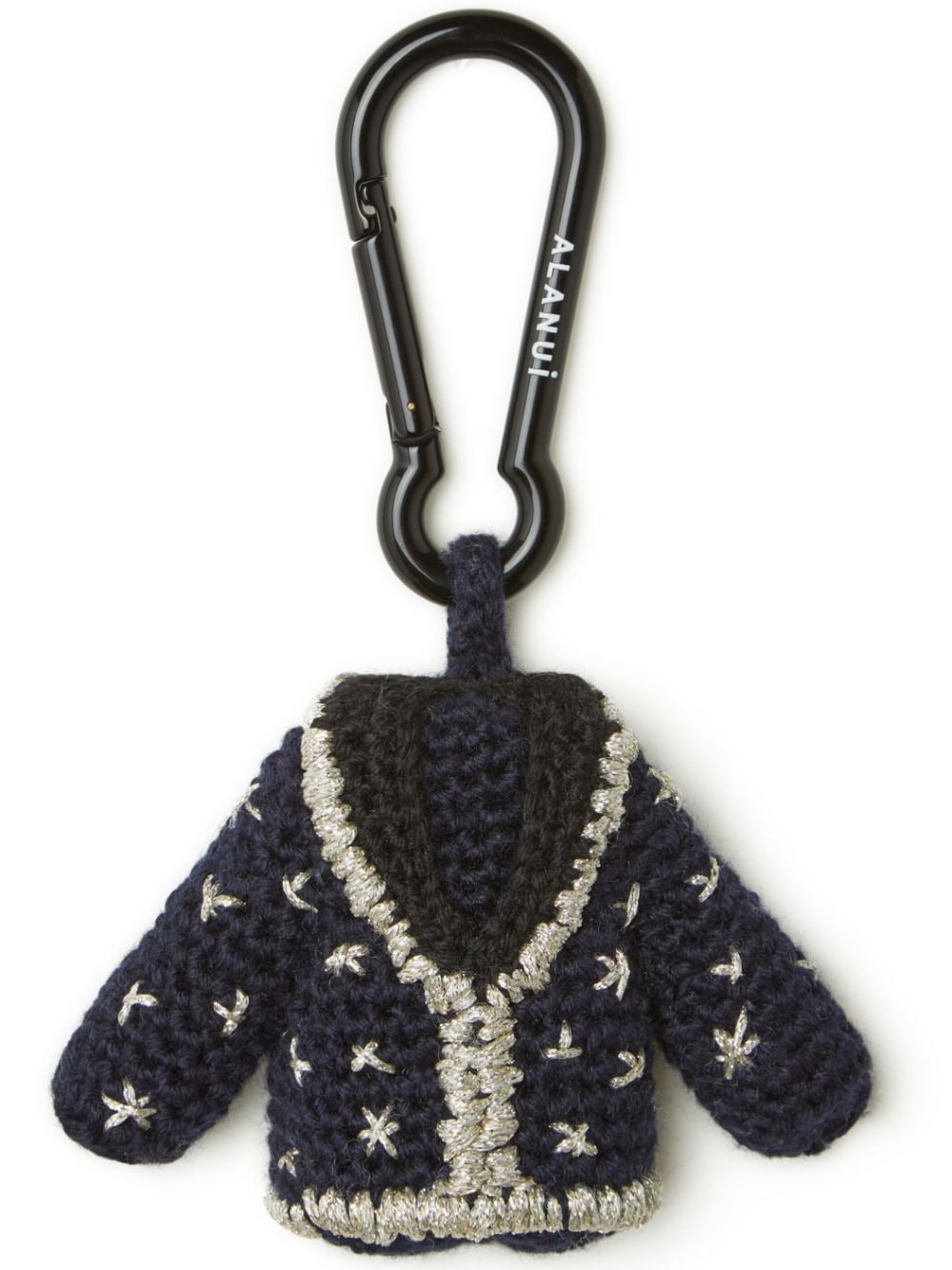 Alanui cardigan crocheted keychain - Blue