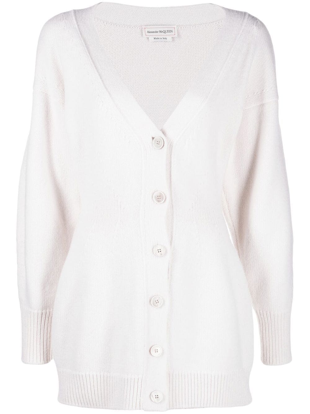 Alexander McQueen button-up wool mini dress - White