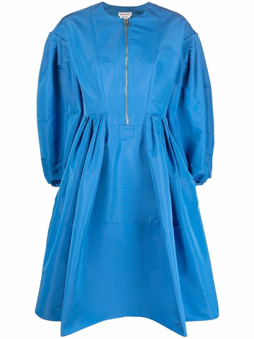 Alexander McQueen half-zip flared dress - Blue