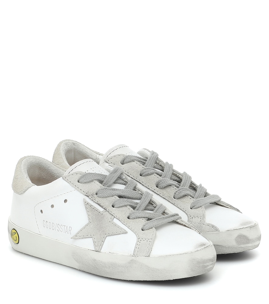 Golden Goose Kids Super-Star leather and suede sneakers