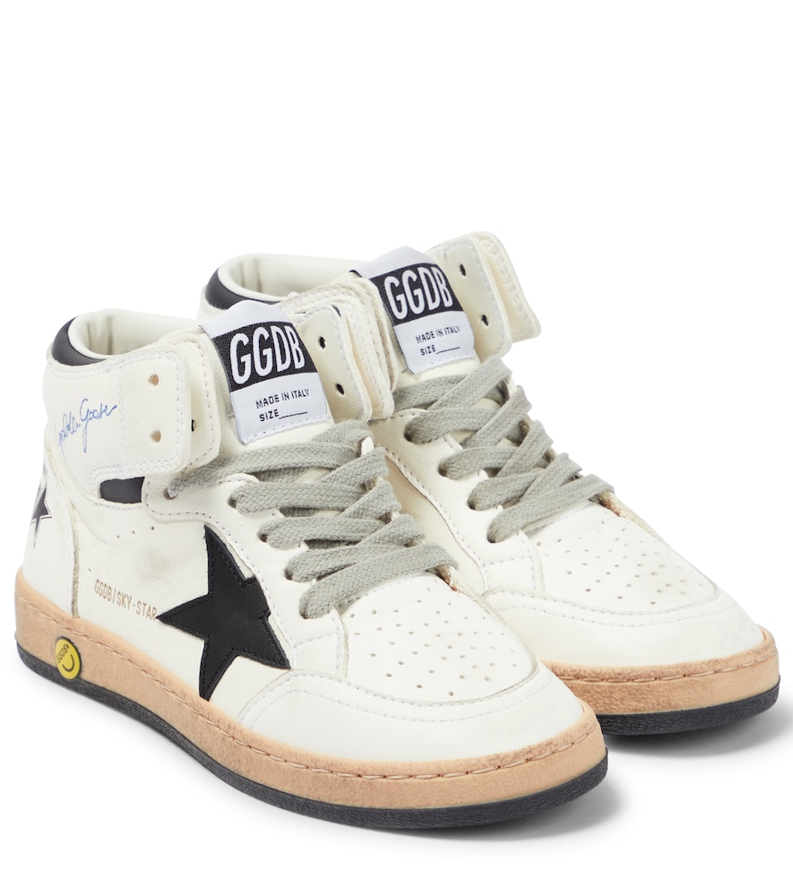 Golden Goose Kids Young Sky-Star leather sneakers