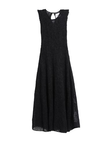 Jil Sander Woman Long dress Black Size 2 Mohair wool, Polyamide, Viscose