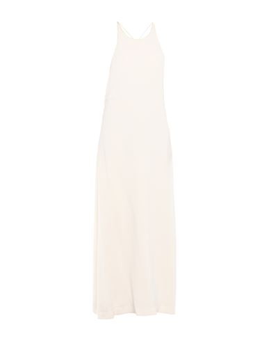 Jil Sander Woman Long dress Ivory Size 4 Viscose, Elastane