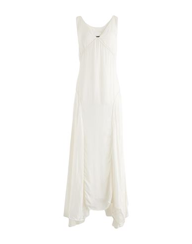 Jil Sander Woman Long dress White Size 2 Cupro, Silk