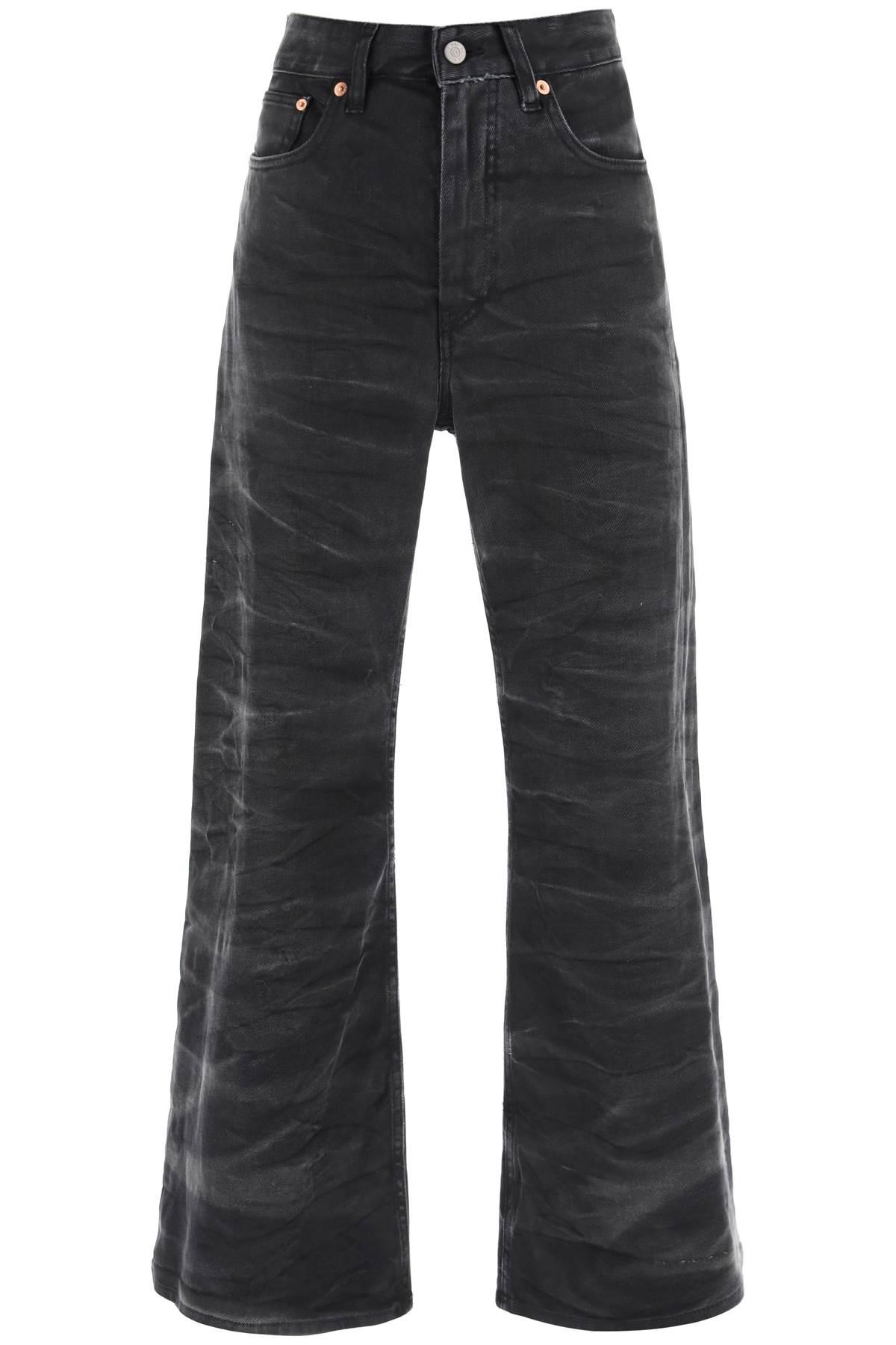 MM6 MAISON MARGIELA OVERSIZED JEANS WITH CRINKLE EFFECT